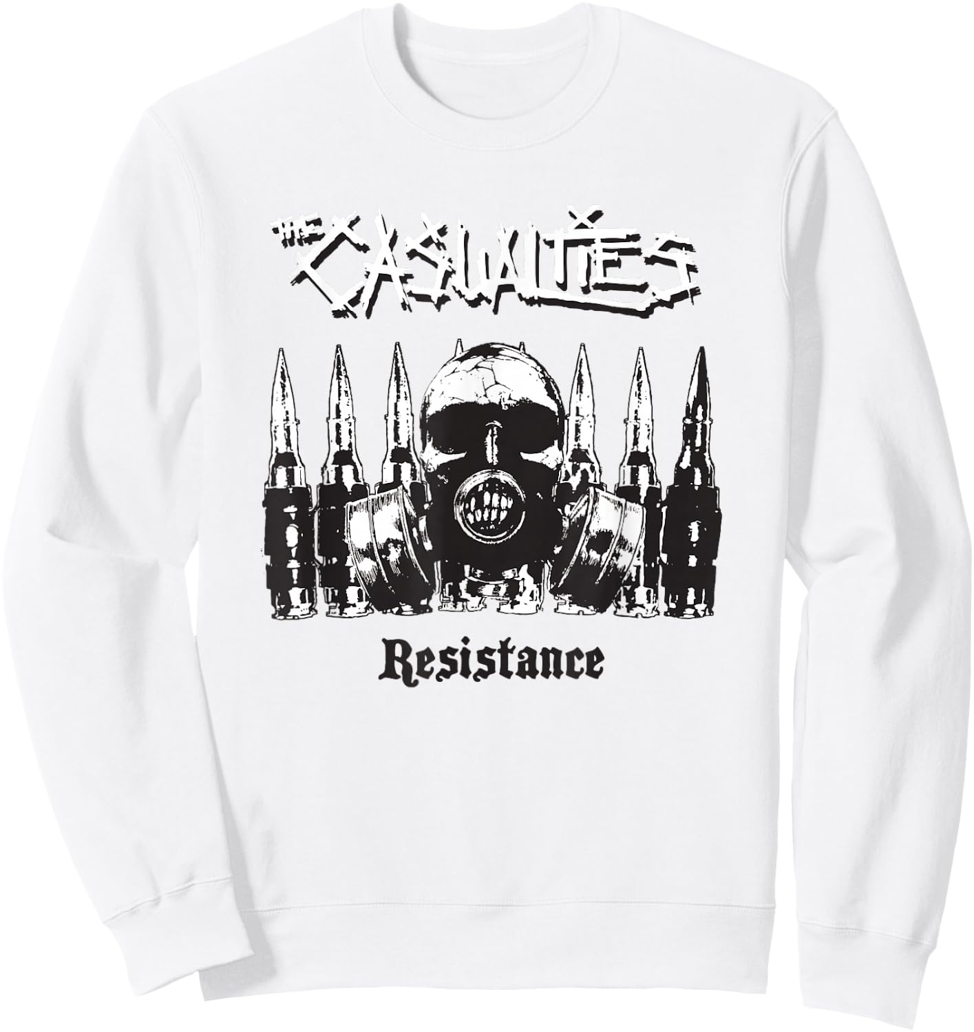 The Casualties - Resistance - Official Merchandise Sweatshirt - Sweatshirt | White