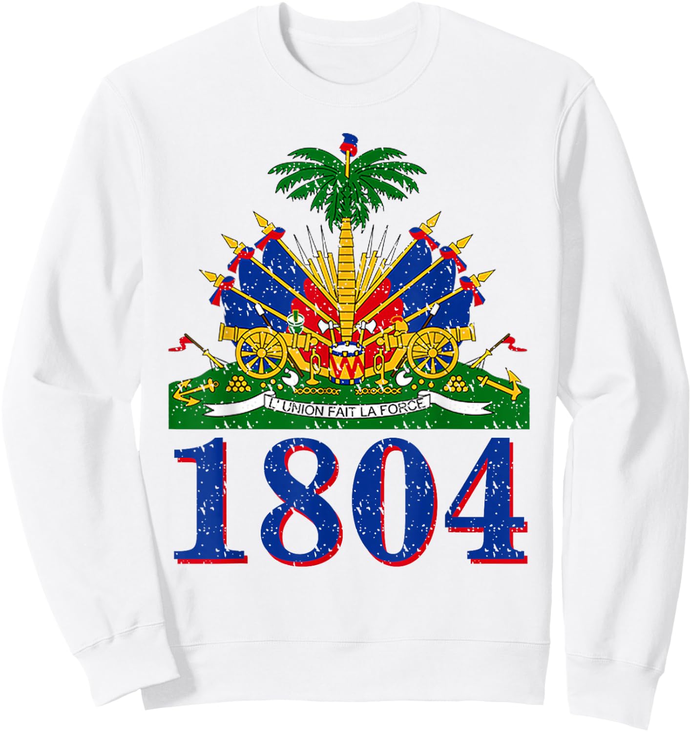 1804 Shirt | Cute Haiti Year Of Independence Gift Sweatshirt - Sweatshirt | White