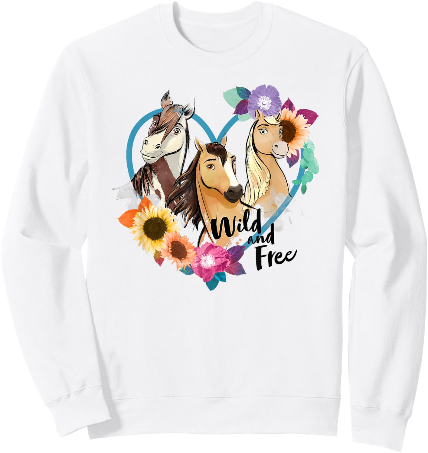 Spirit Riding Free Wild and Free Sweatshirt - Sweatshirt | White