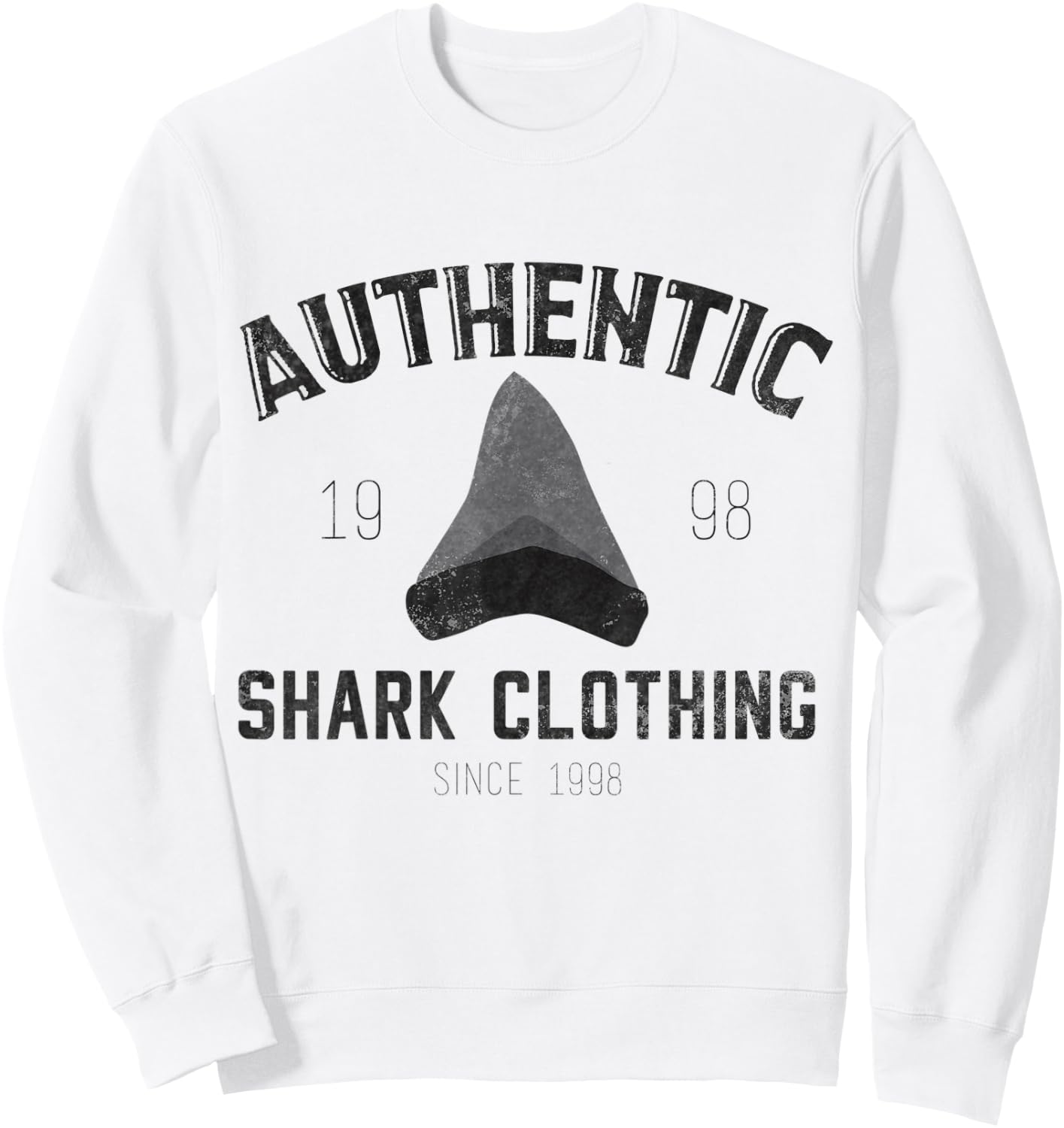 Shark Tooth Inspired Clothing Shark Teeth Design Sweatshirt - Sweatshirt | White