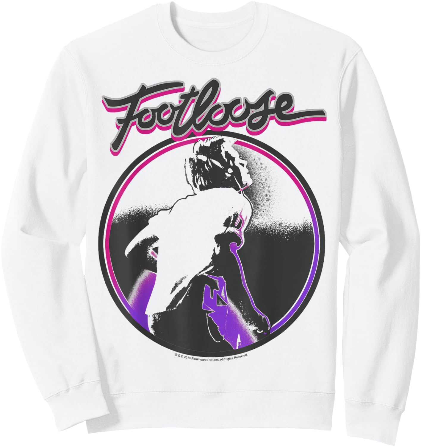 Footloose Ren McCormack Circle Portrait Title Logo Sweatshirt - Sweatshirt | White