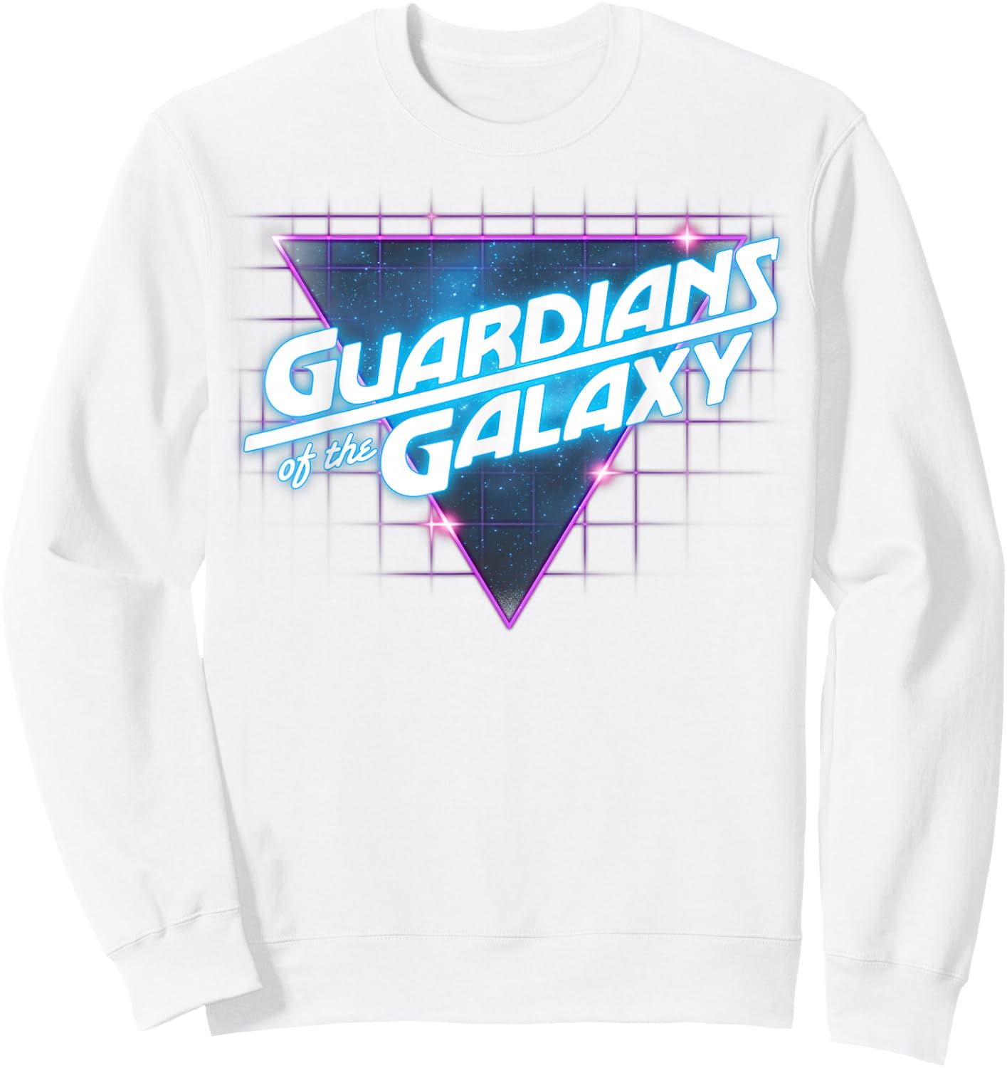 Marvel Guardians of The Galaxy Vintage Grid Neon Logo Sweatshirt - Sweatshirt | White