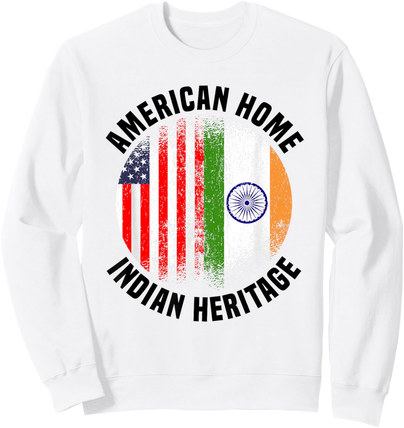 India Outfit & Women US American Indian Flag Sweatshirt - Sweatshirt | White