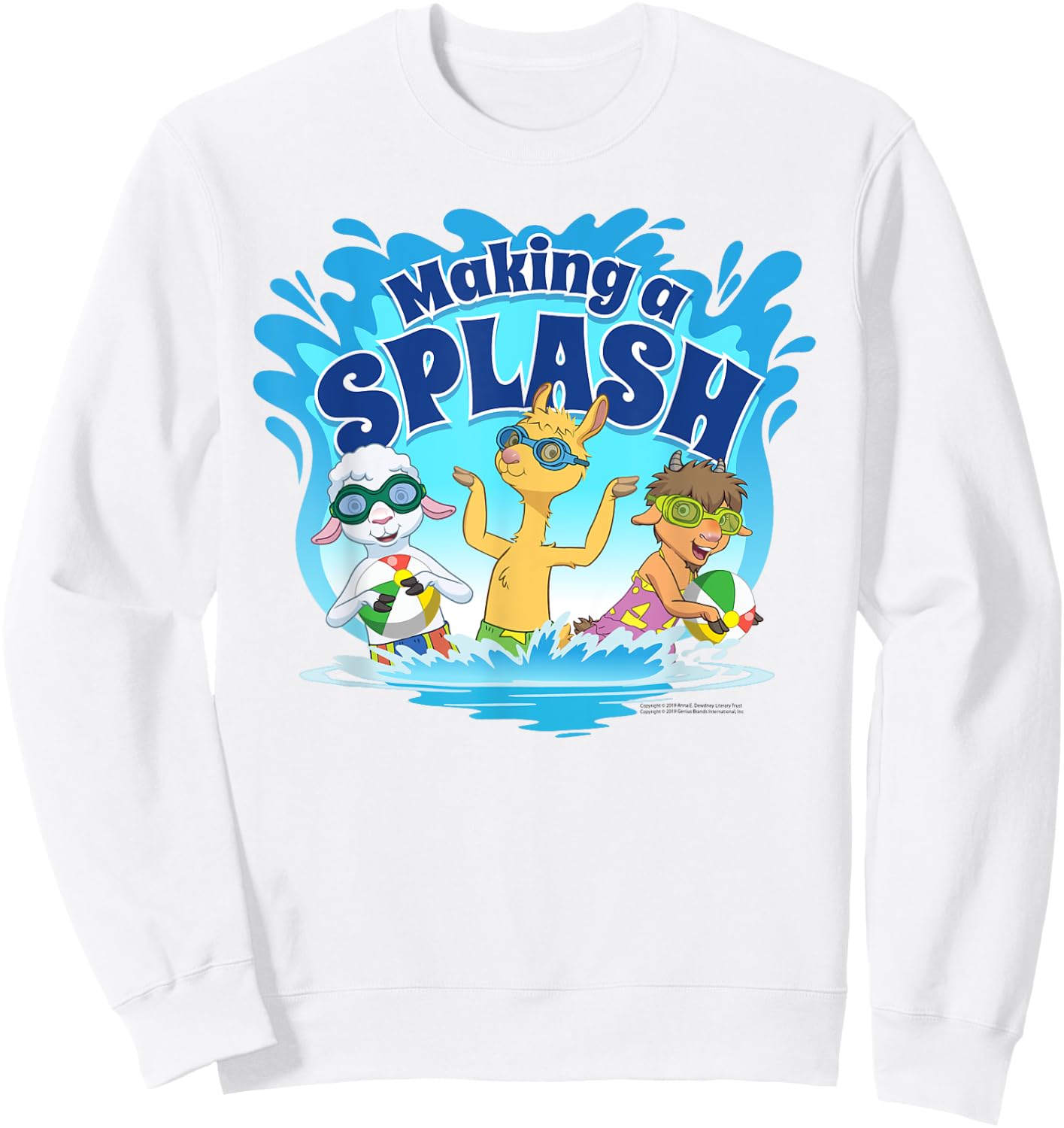 Llama Llama Netflix Pool Party "Making a Splash" Shirt Sweatshirt - Sweatshirt | White