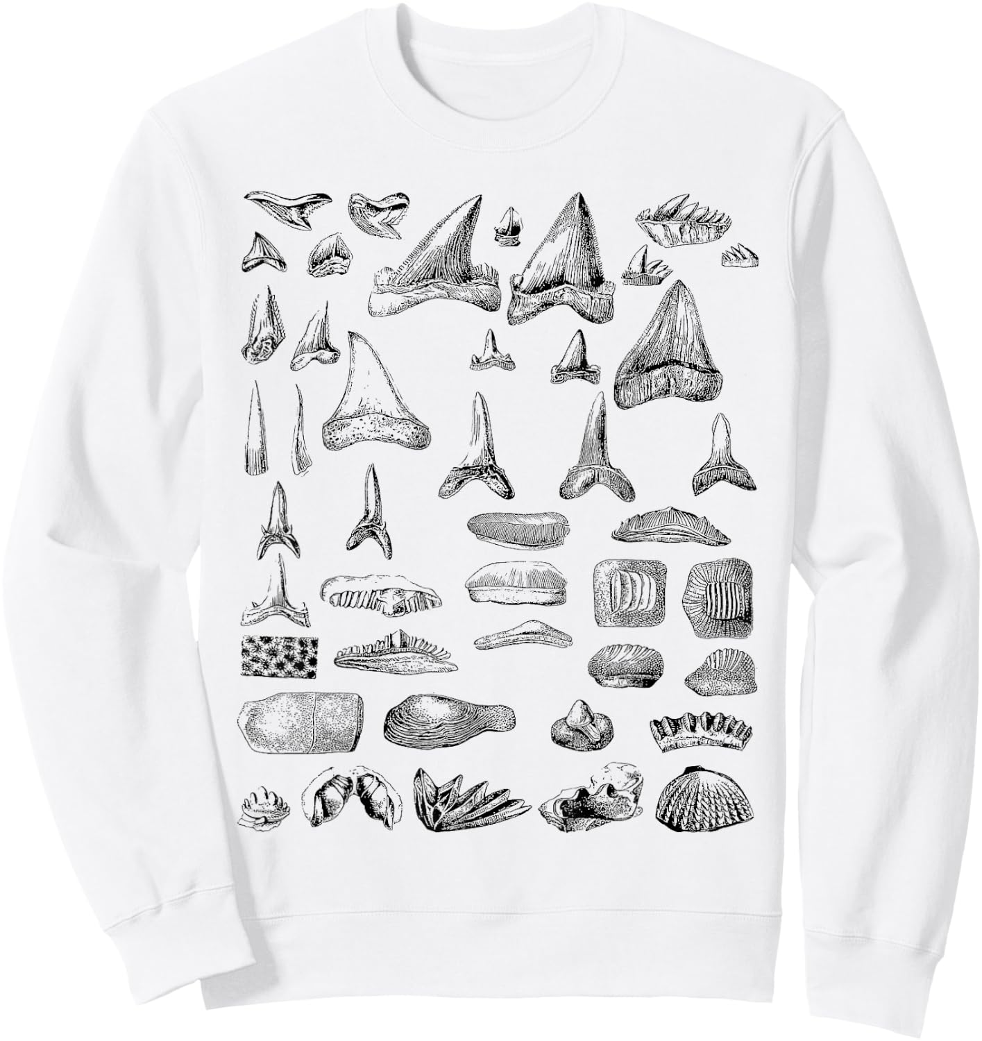 Shark Teeth Shirt Sweatshirt - Sweatshirt | White