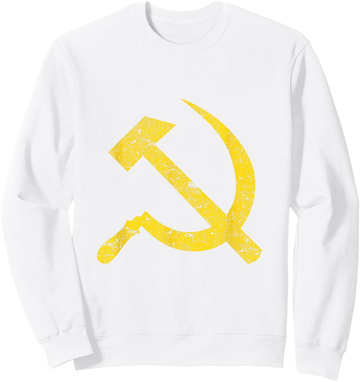Socialist Hammer and Sickle Vintage Sweatshirt - Sweatshirt | White