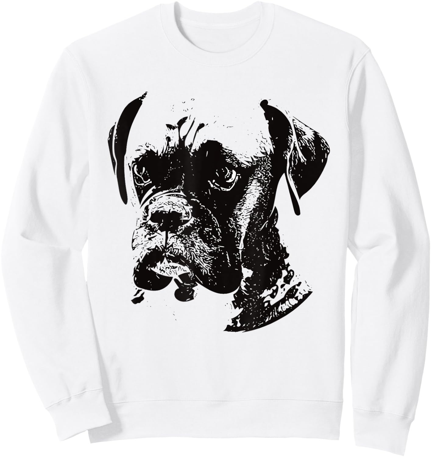 Boxer Dog Men Women Girls Kids Sweatshirt - Sweatshirt | White