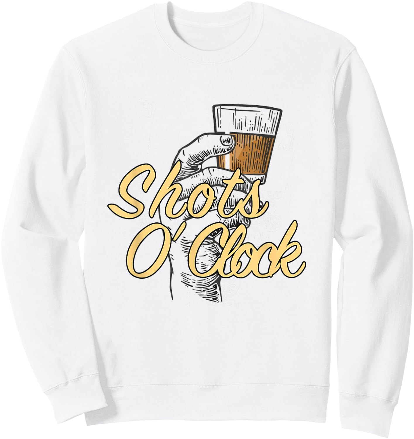 Shots O' Clock Sweatshirt - Sweatshirt | White