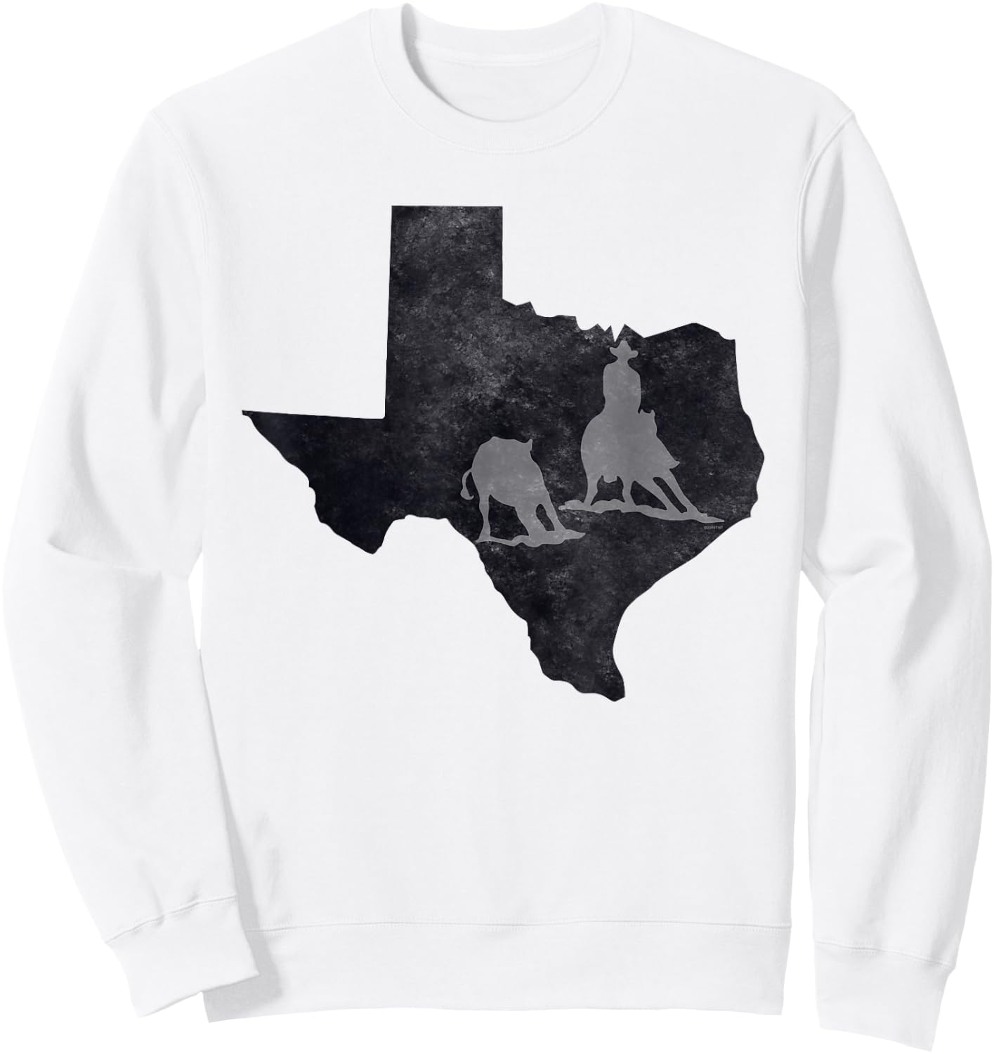 Texas Cutting Horse Sweatshirt - Sweatshirt | White