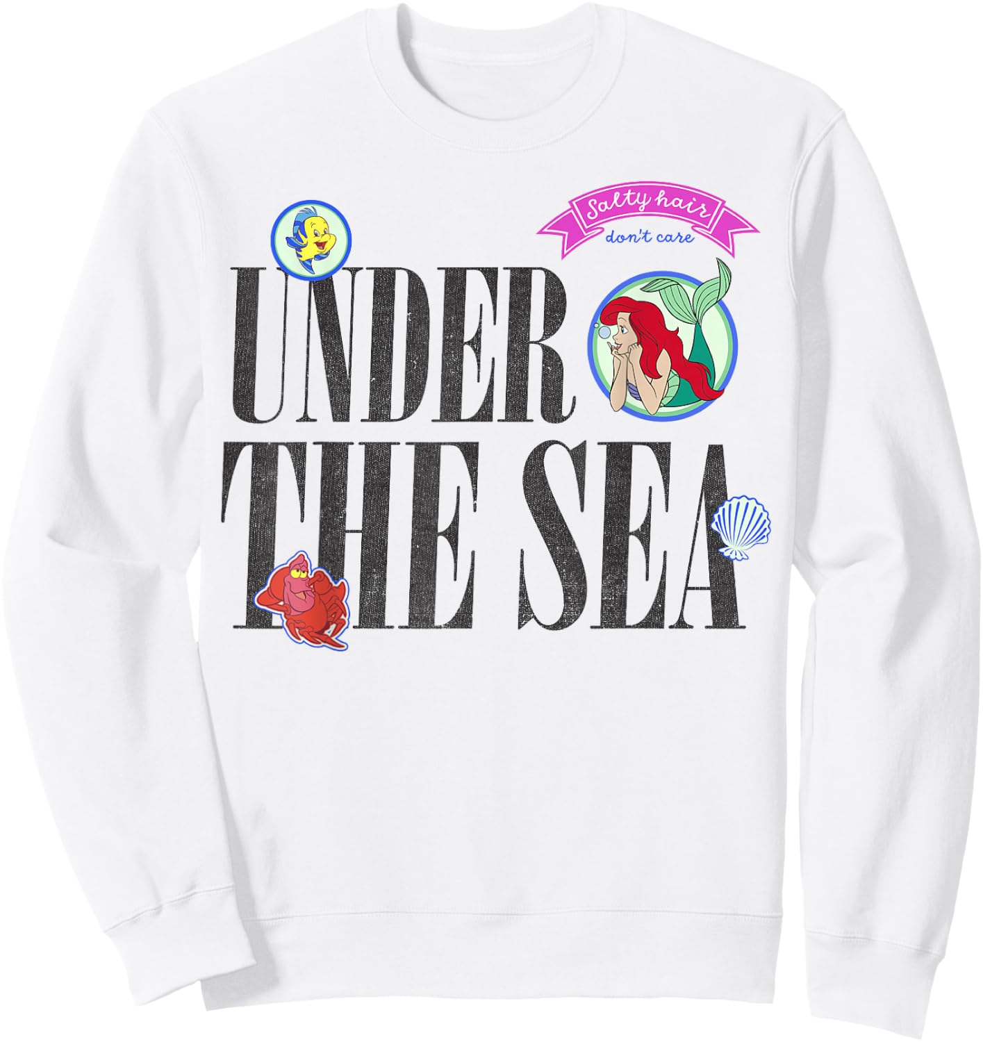 Disney The Little Mermaid Ariel Under The Sea Sweatshirt - Sweatshirt | White