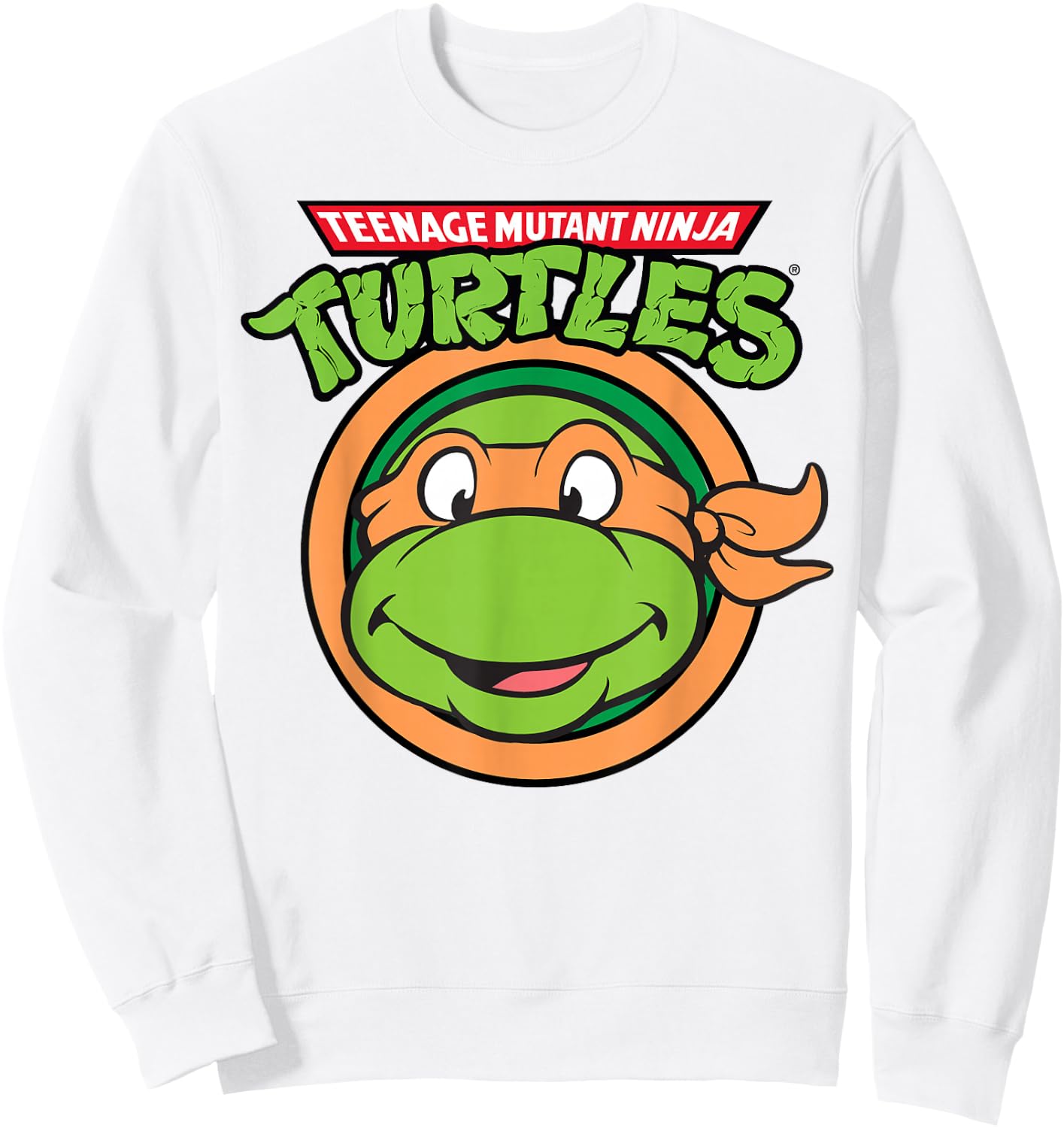 Teenage Mutant Ninja Turtles Smiling Michelangelo Sweatshirt - Sweatshirt | White