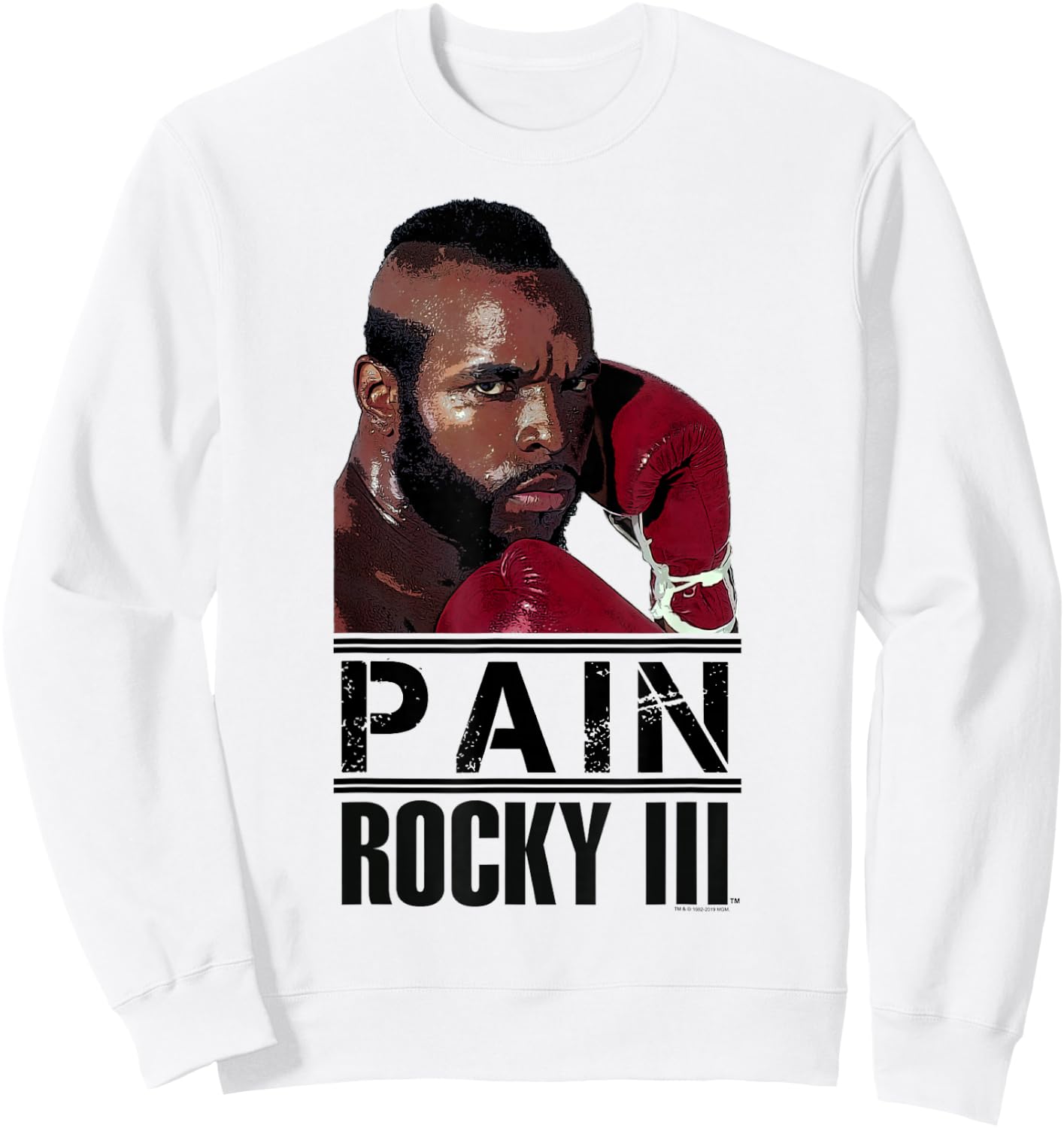 Rocky 3 Clubber Lang Pain Portrait Logo Sweatshirt - Sweatshirt | White