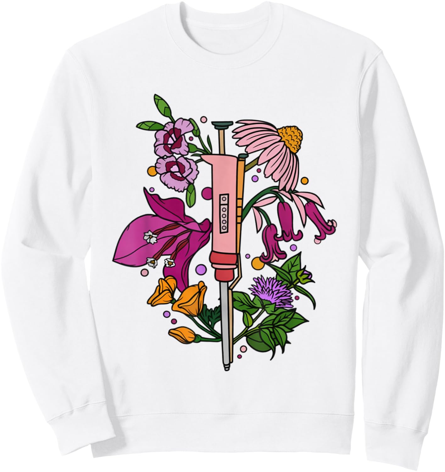 Chemistry Laboratory Pipette Medical Lab Tech Technician Sweatshirt - Sweatshirt | White