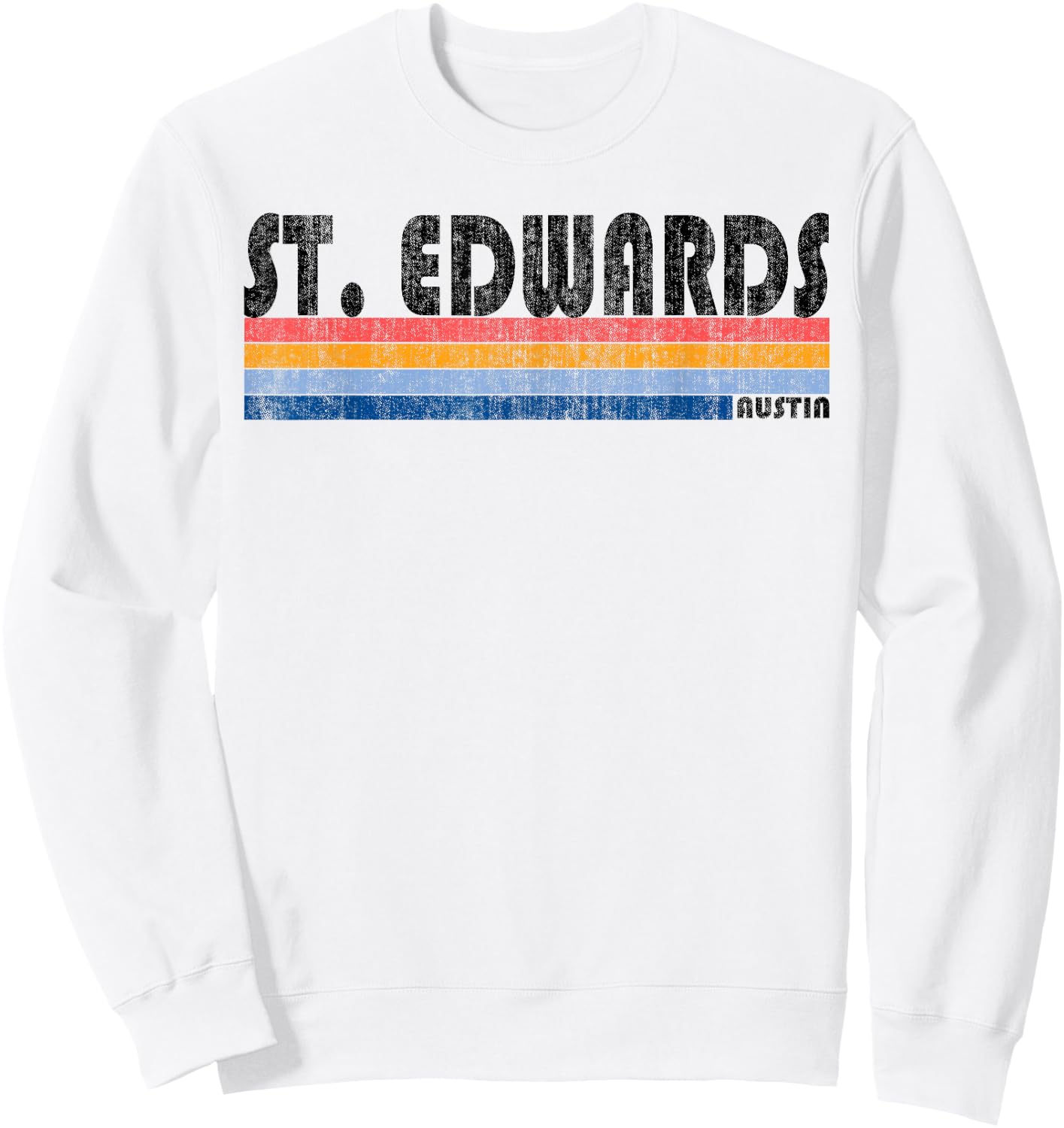 Vintage 1980s Style St. Edwards TX T Shirt Sweatshirt - Sweatshirt | White
