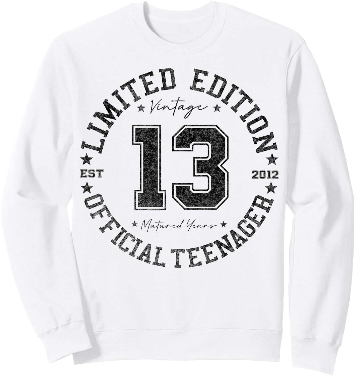 Official Teenager 13 Year Old Gifts Vintage 13th Birthday Sweatshirt - Sweatshirt | White