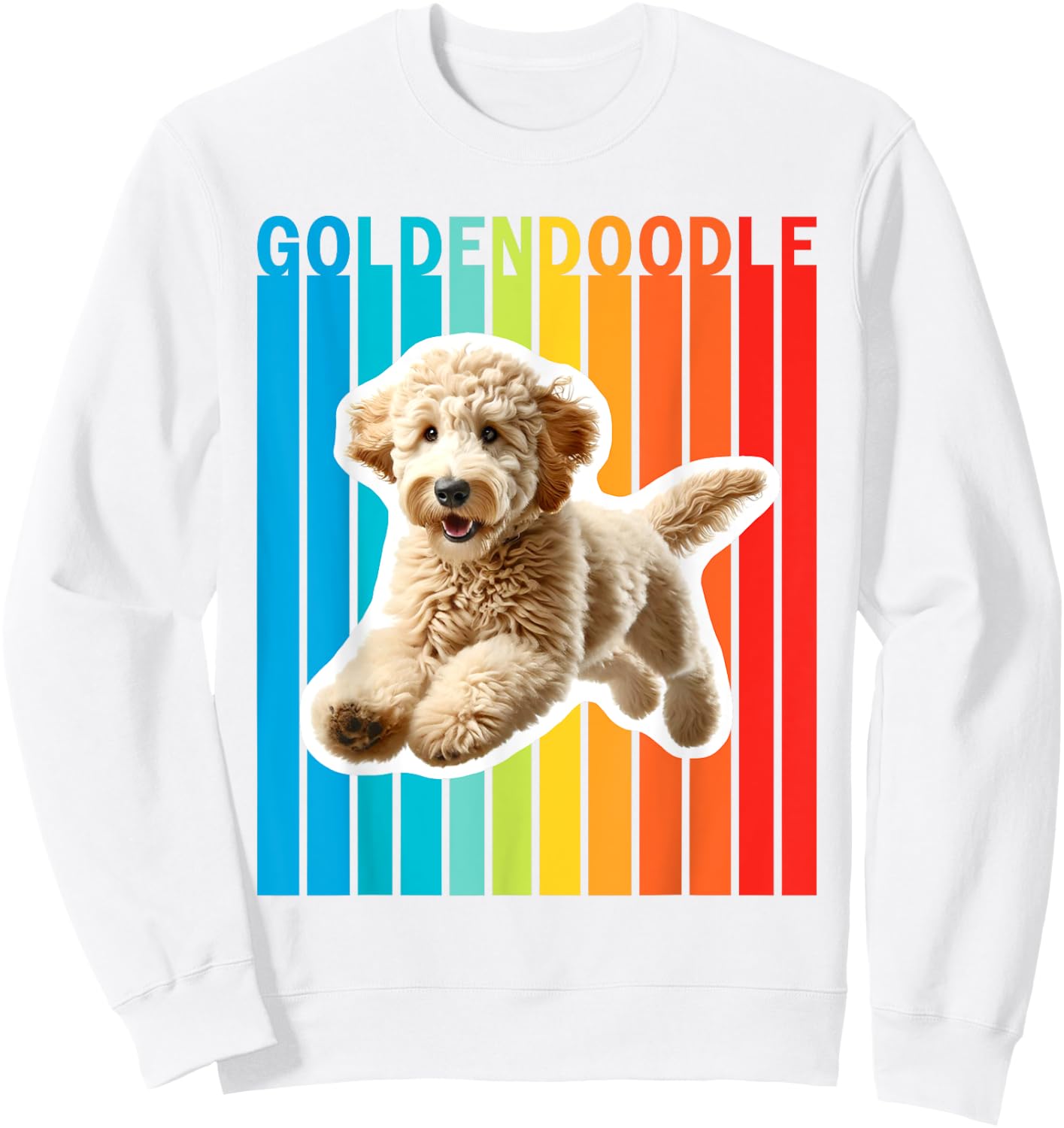 Colorful Goldendoodle Sweatshirt - Sweatshirt | White