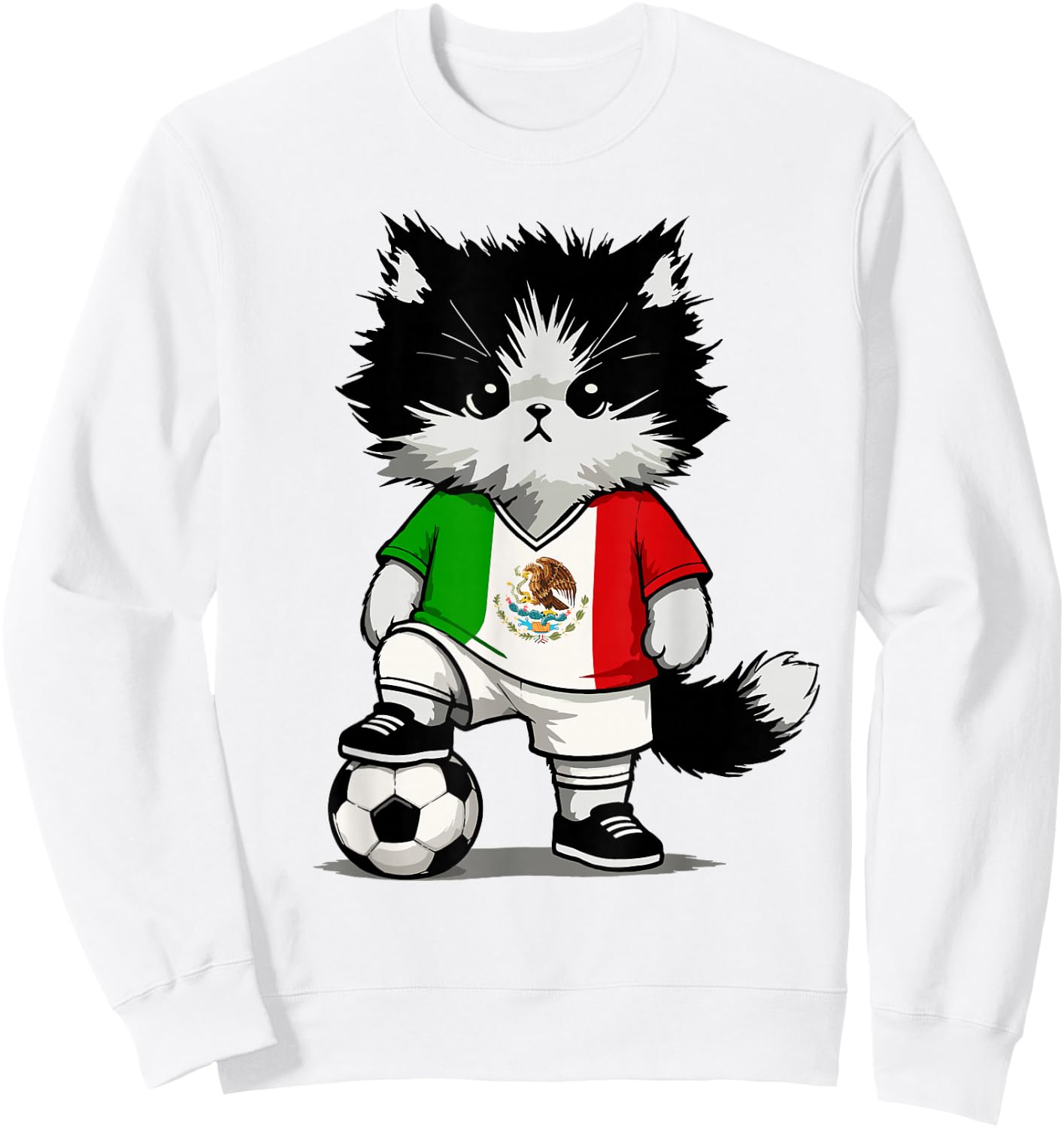 Mexican Flag Men Women Kids Mexico Sweatshirt - Sweatshirt | White