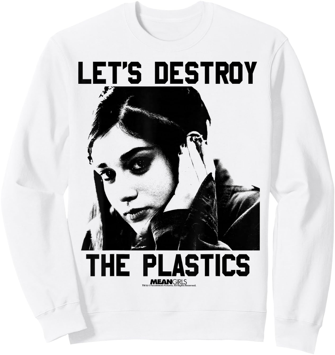Mean Girls Janis Destroy The Plastics Graphic Sweatshirt - Sweatshirt | White