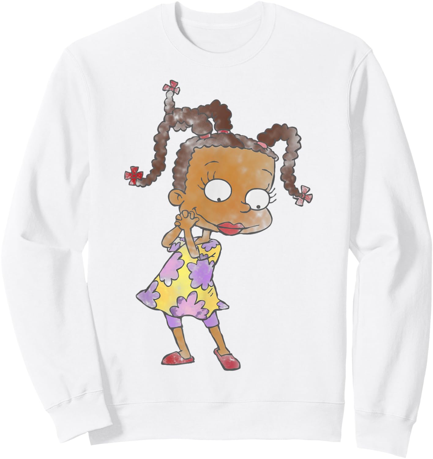 Rugrats Susie Cute Pose Watercolor Portrait Graphic Sweatshirt - Sweatshirt | White