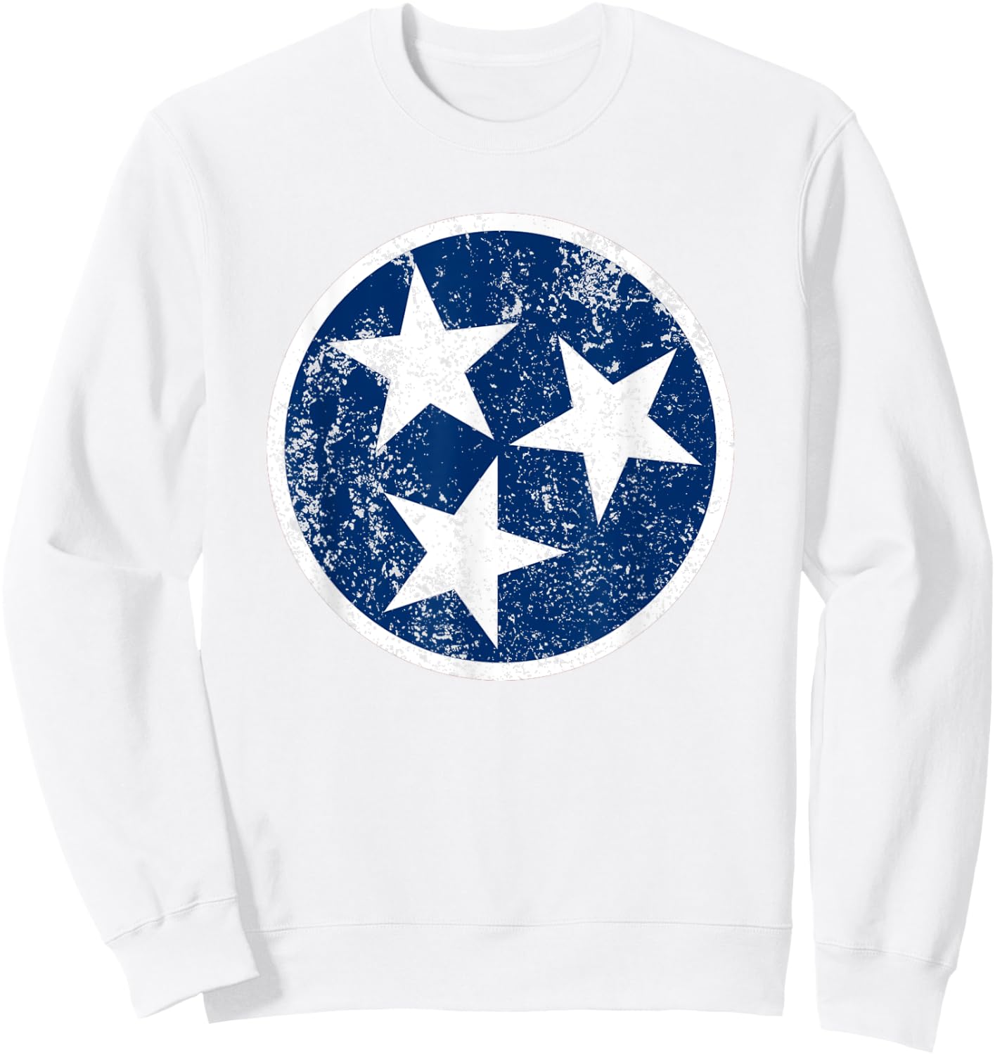 Tennessee Flag Star Logo Volunteer State Nashville T Shirt Sweatshirt - Sweatshirt | White