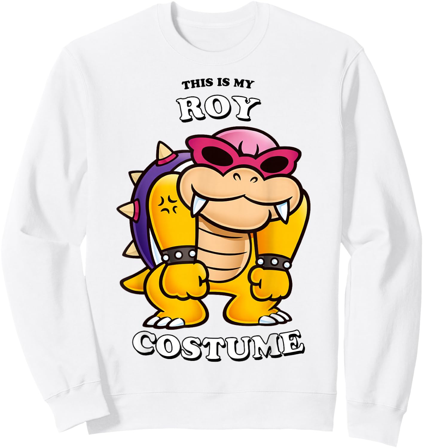 Super Mario Bros Halloween This Is My Roy Koopa Costume Sweatshirt - Sweatshirt | White