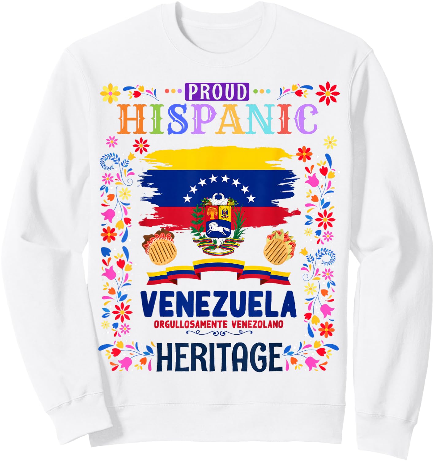 Latin Heritage Venezuelan Flag Outfit idea Kids Venezuela Sweatshirt - Sweatshirt | White