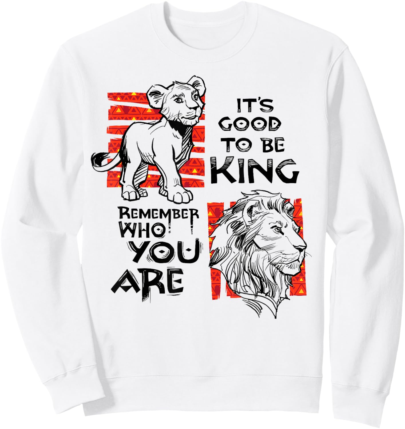 Disney The Lion King Live Action Simba Mufasa Quotes Poster Sweatshirt - Sweatshirt | White