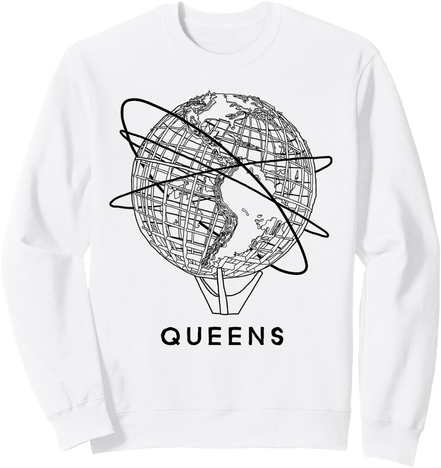 Queens New York Unisphere Sweatshirt - Sweatshirt | White