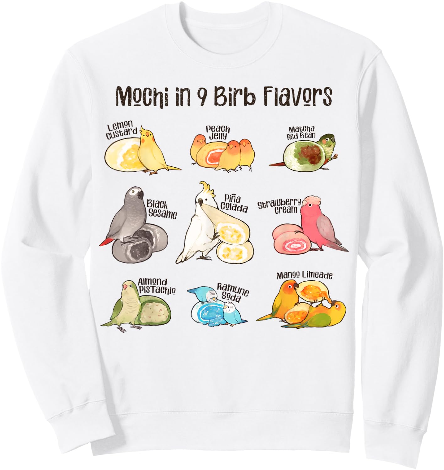 Bird Mochi Sweatshirt - Sweatshirt | White