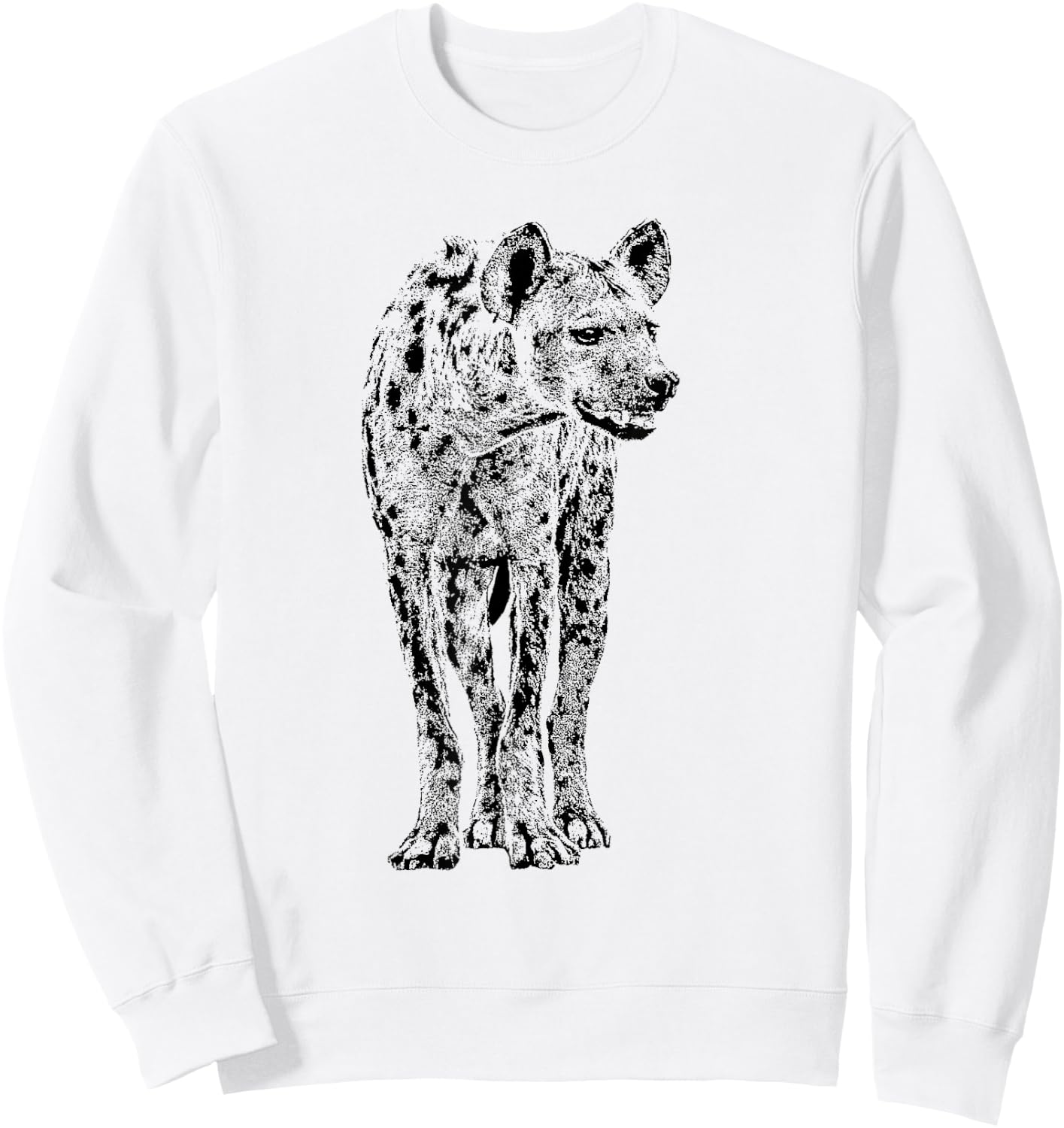 Spotted Hyena Wildlife Design for Hyena Fans Sweatshirt - Sweatshirt | White