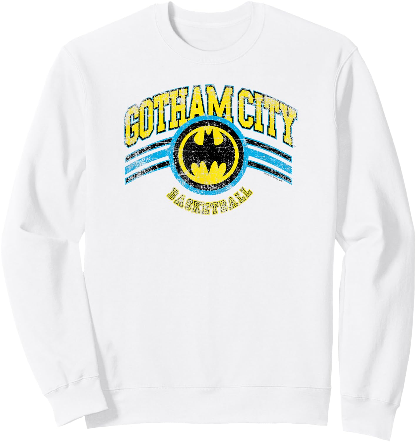 Batman Gotham City Basketball T Shirt Sweatshirt - Sweatshirt | White