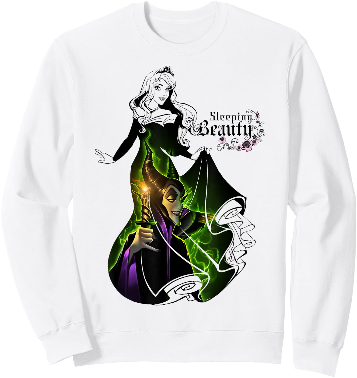Disney Sleeping Beauty Aurora Dress With Maleficent Sweatshirt - Sweatshirt | White