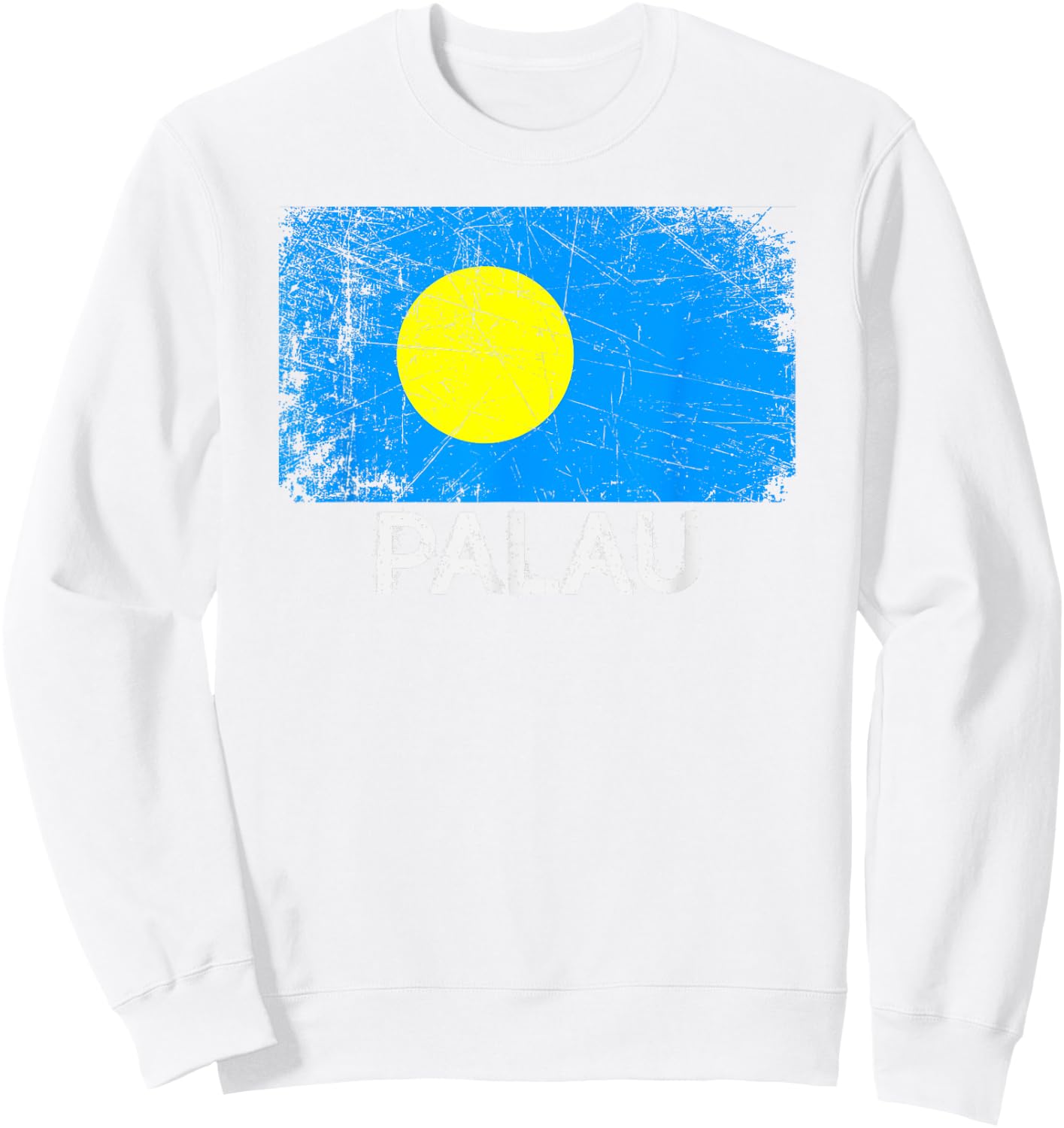 Palauan Flag | Vintage Made In Palau Gift Sweatshirt - Sweatshirt | White