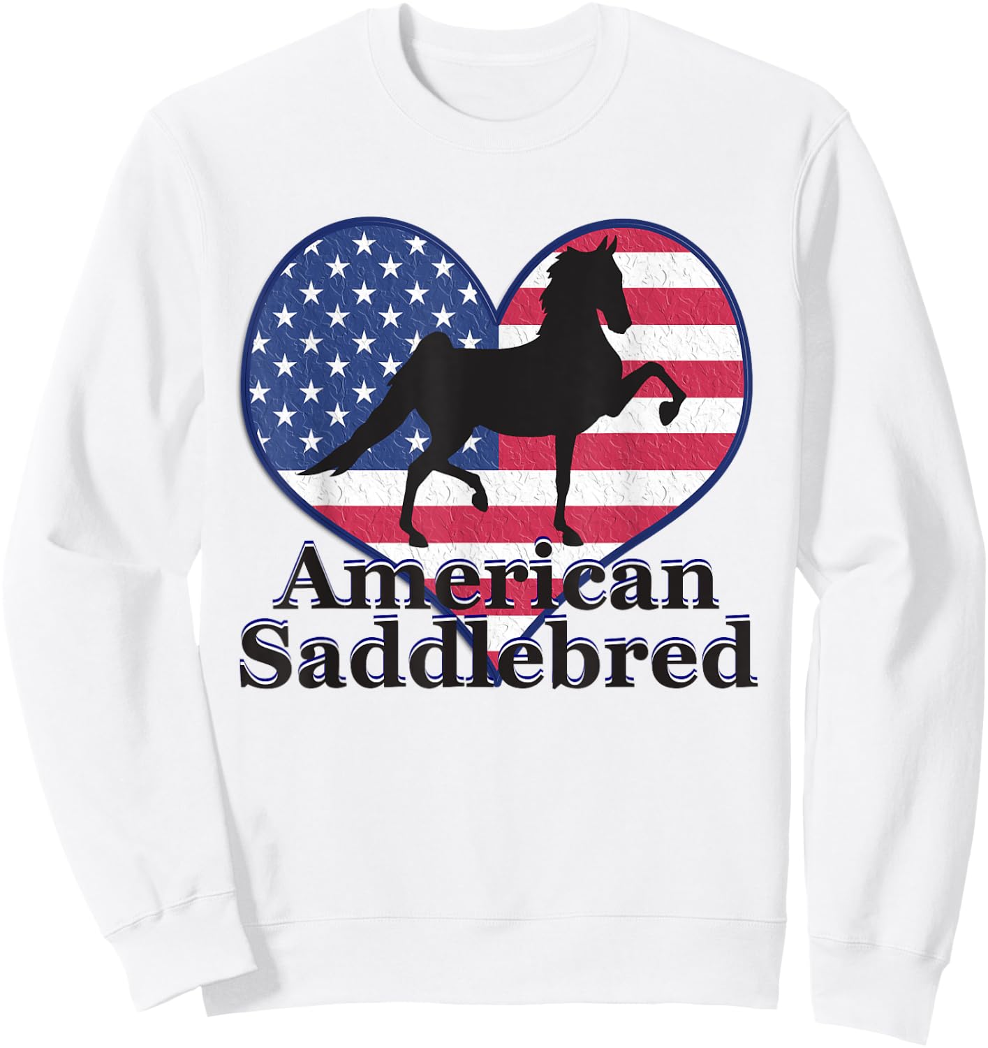American Saddlebred Horse Training Gaited Horses Men T Shirt Sweatshirt - Sweatshirt | White