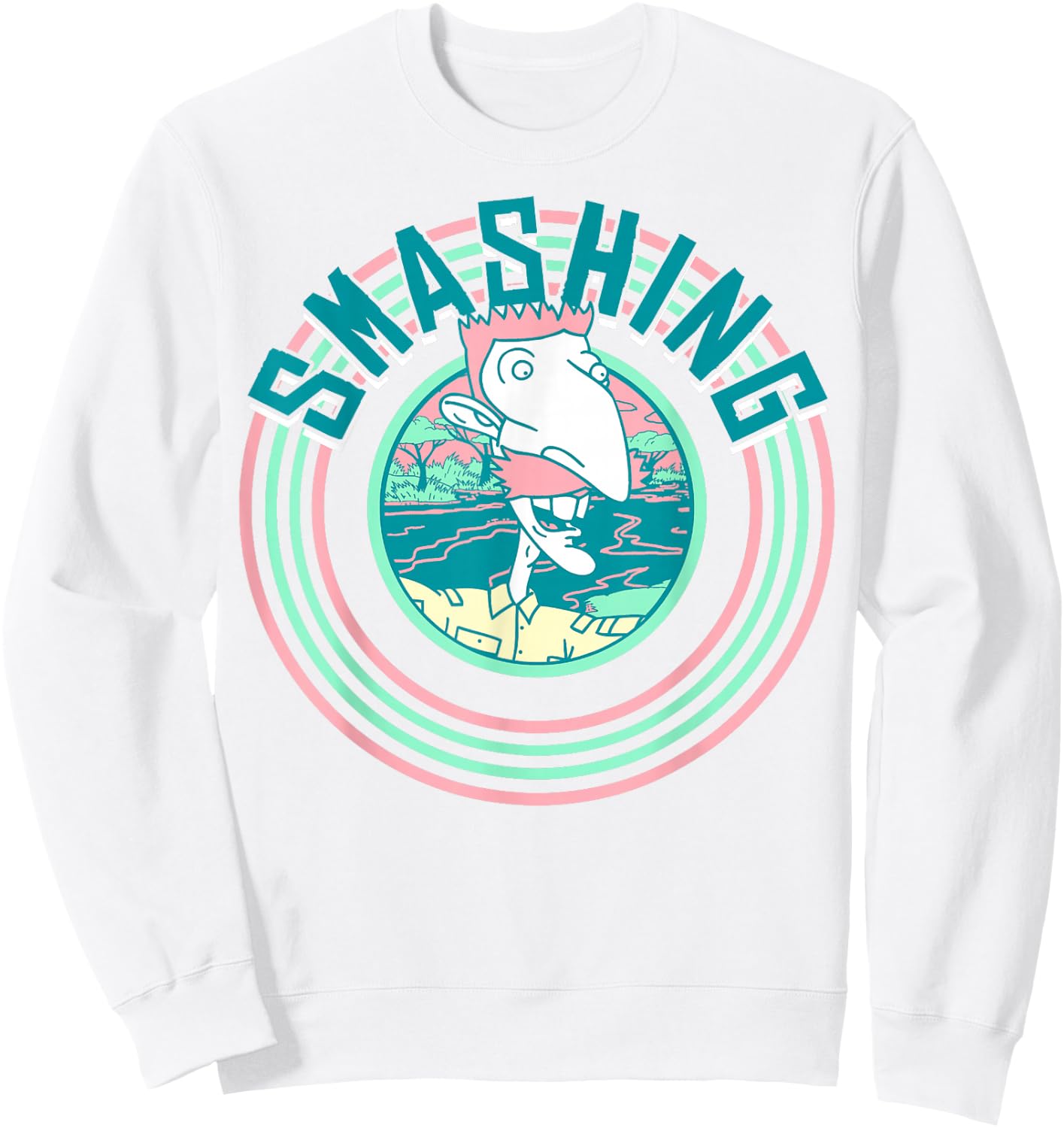 The Wild Thornberrys Nigel Smashing Retro Circle Logo Sweatshirt - Sweatshirt | White