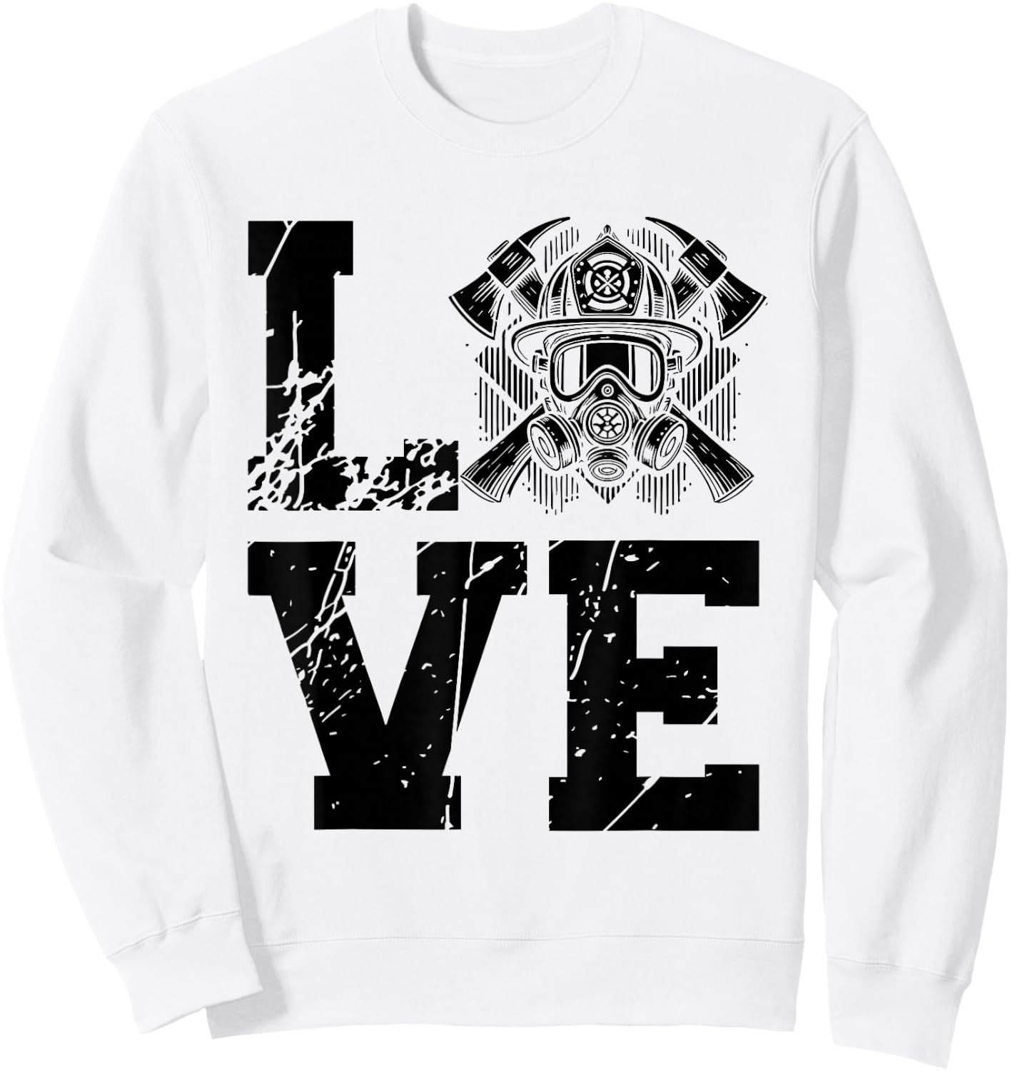 Firefighter Firefighter Funny Design Great Family Flag Sweatshirt - Sweatshirt | White