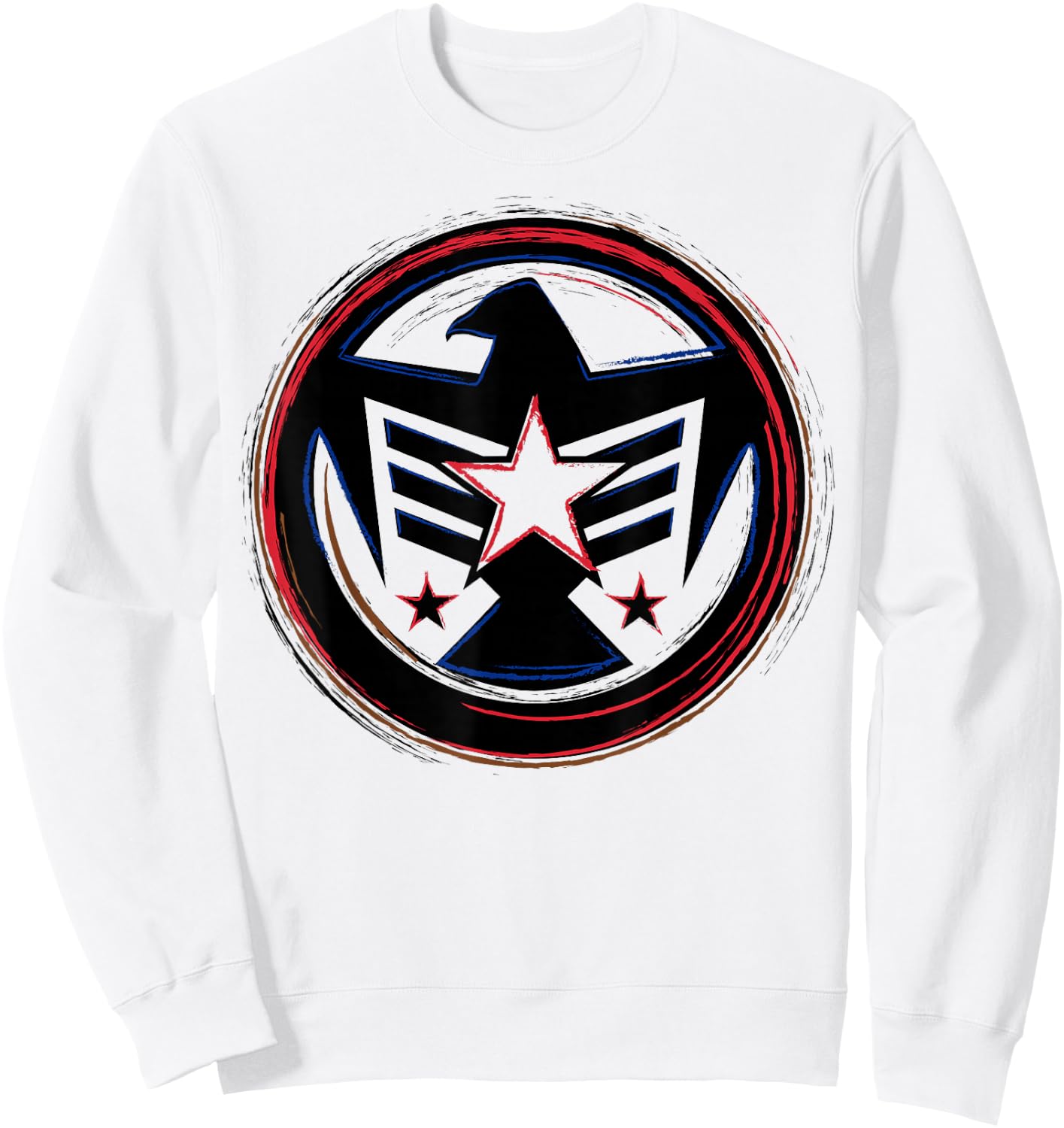 Marvel Falcon America Badge Symbol Graphic Sweatshirt - Sweatshirt | White