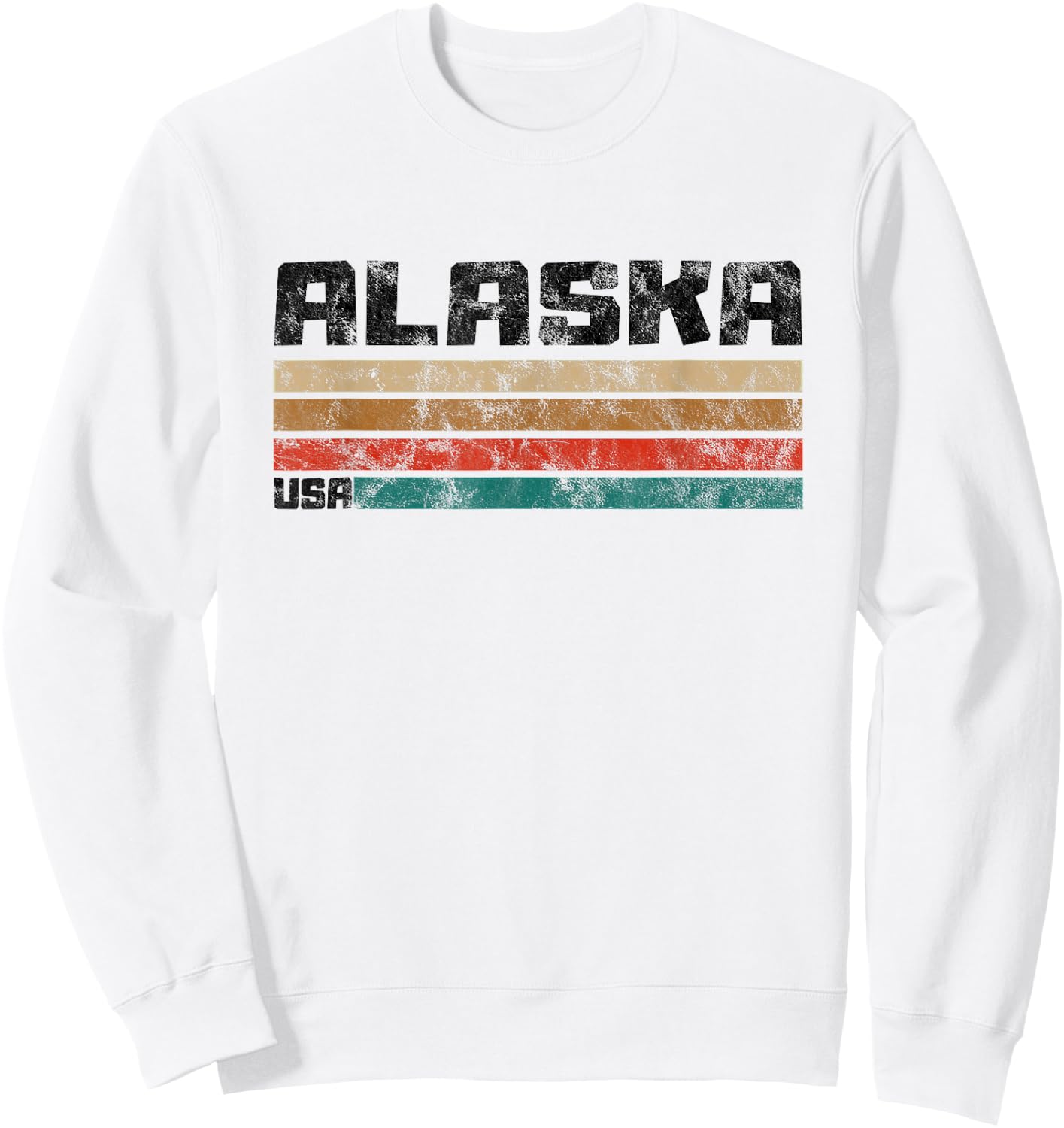 Alaska AK Retro Vintage Shirt Gift Men Women Kids Sweatshirt - Sweatshirt | White