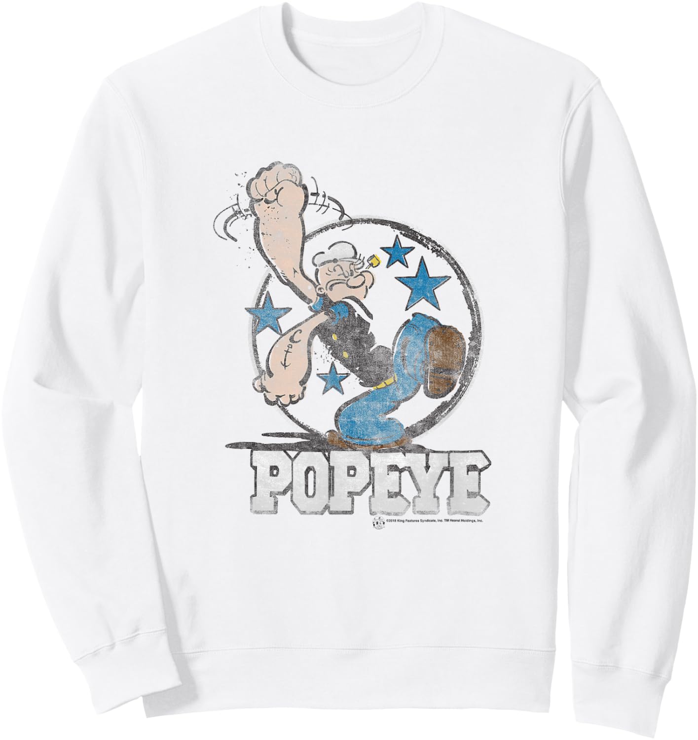 Popeye Stars #36503 Sweatshirt - Sweatshirt | White