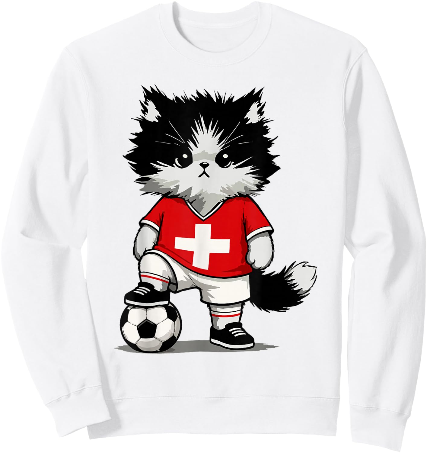 Swiss Flag Men Women Kids Switzerland Sweatshirt - Sweatshirt | White