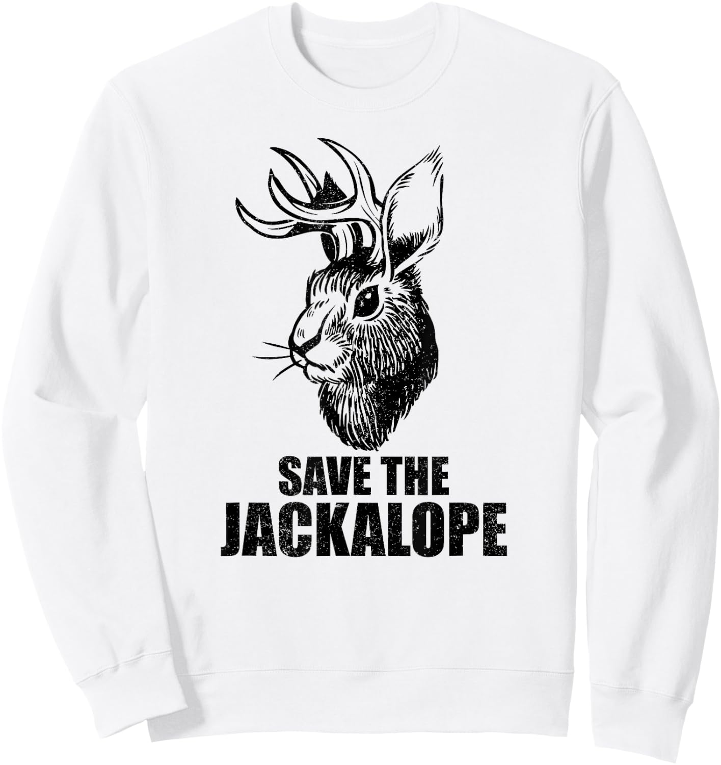 Jackalope Cryptid Animals Vintage Retro Camping Lover Jackalope Sweatshirt - Sweatshirt | White