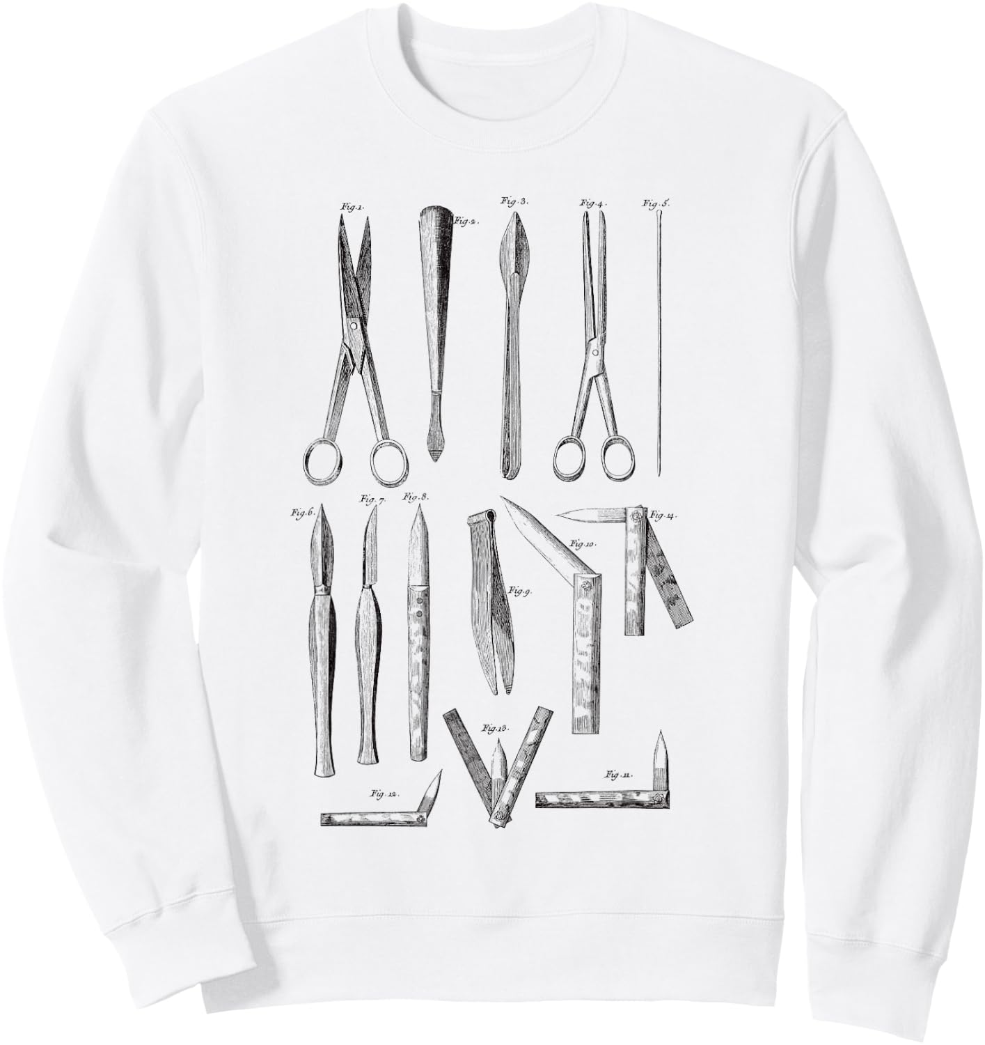 Vintage Surgical Tech Instruments Surgeon Sweatshirt - Sweatshirt | White
