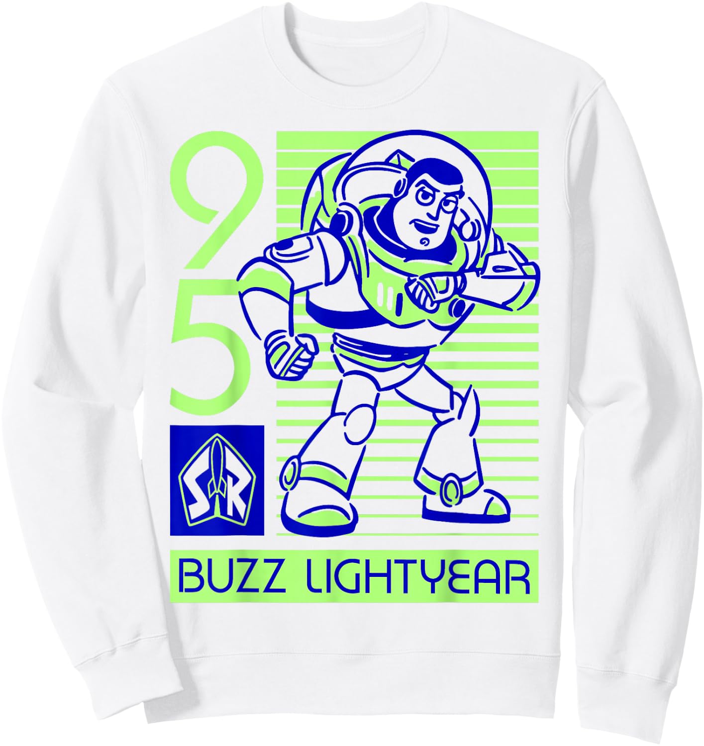 Disney Pixar Toy Story Retro Neon Buzz Lightyear Sweatshirt - Sweatshirt | White