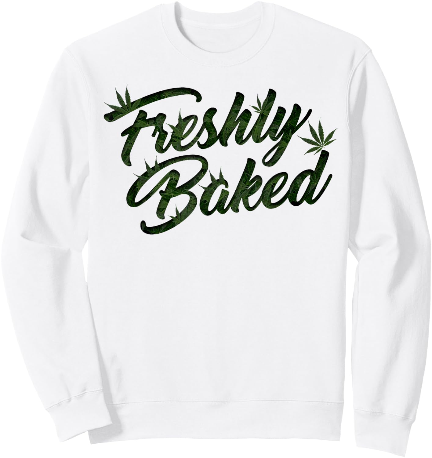 THC Freshly Baked Cannabis Medical Marijuana Sweatshirt - Sweatshirt | White