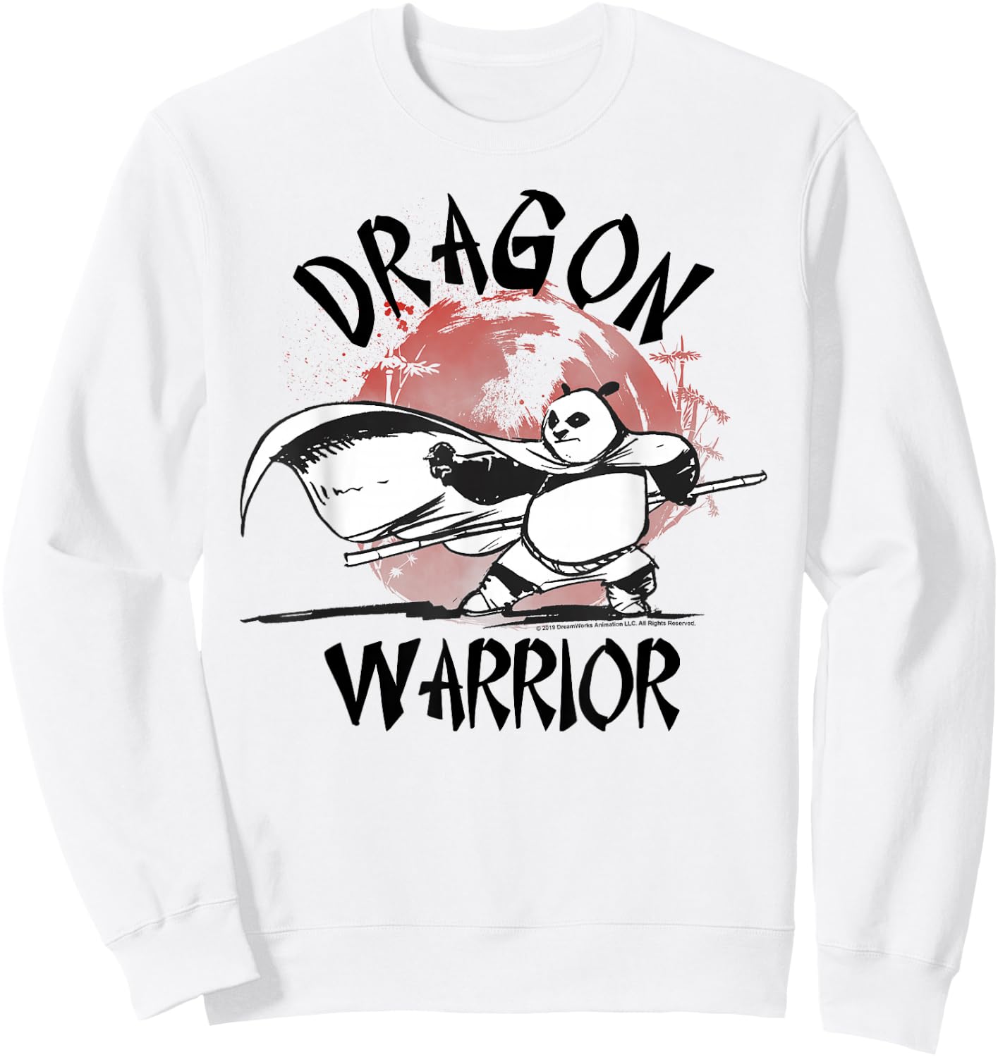 Kung Fu Panda Dragon Warrior Action Pose Portrait Sweatshirt - Sweatshirt | White