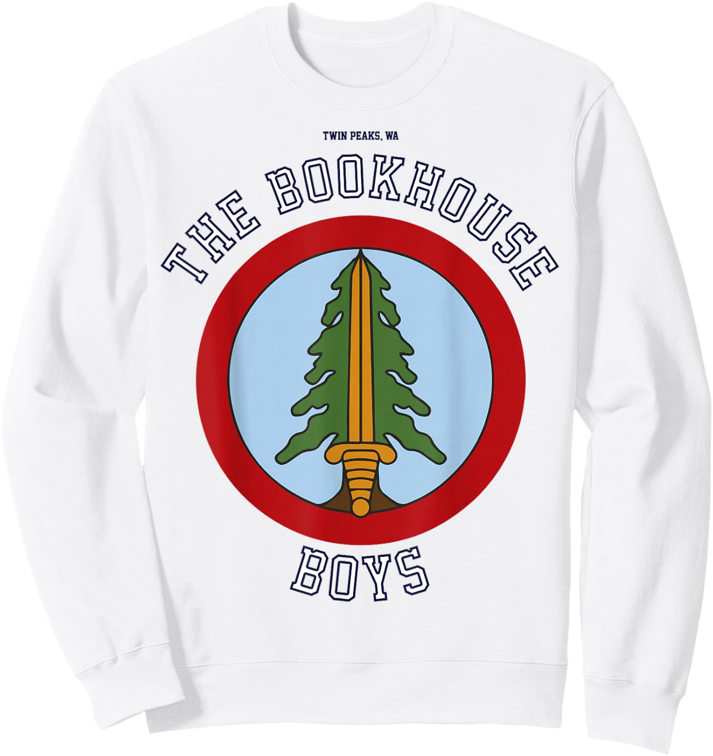 Twin Peaks Bookhouse Boys Circle Logo Graphic Sweatshirt - Sweatshirt | White