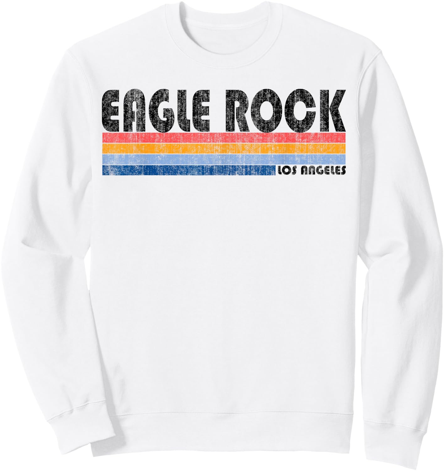 Vintage 1980s Style Eagle Rock CA Sweatshirt - Sweatshirt | White