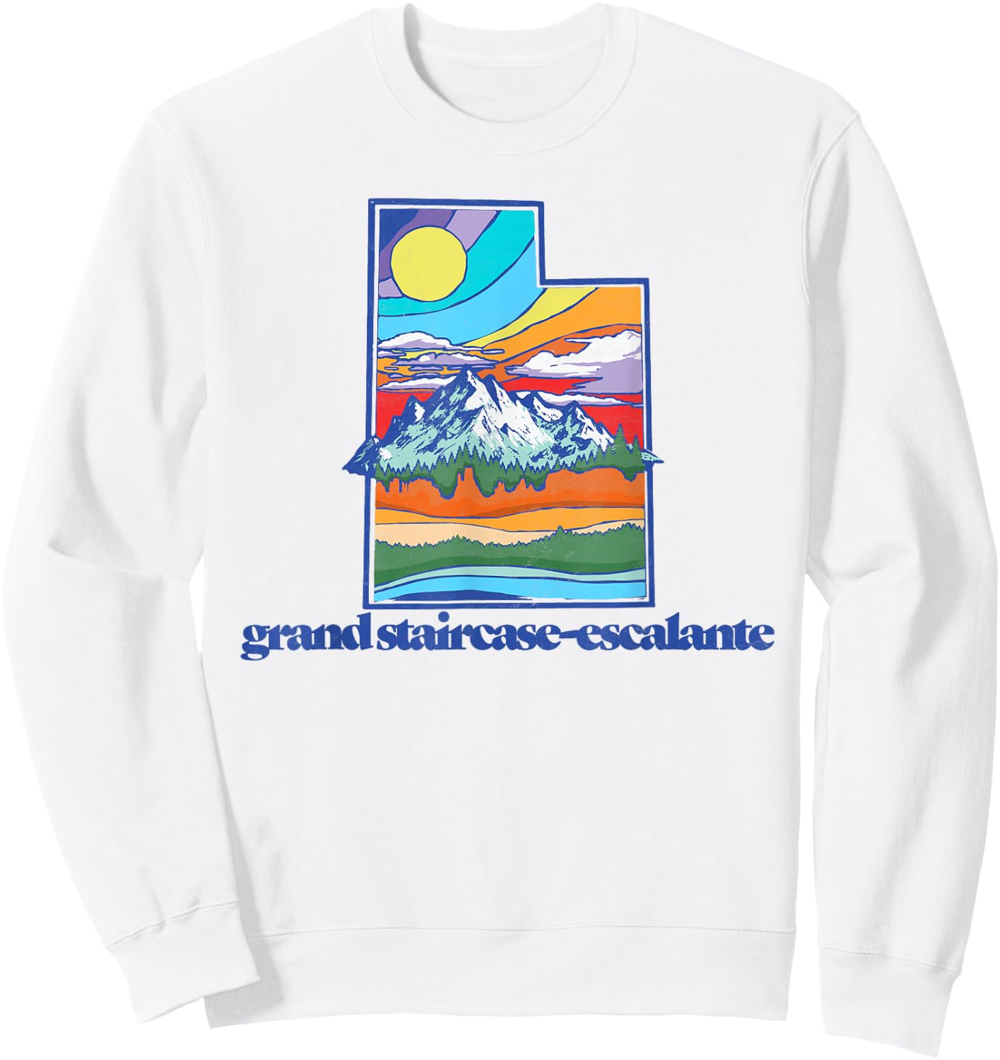 Grand Staircase-Escalante Utah Vintage Nature Outdoor Sweatshirt - Sweatshirt | White