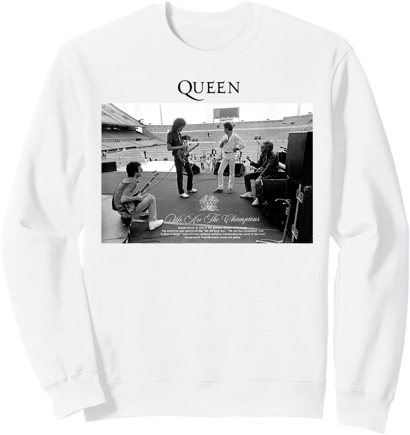Queen B&W Band Photo Sweatshirt - Sweatshirt | White