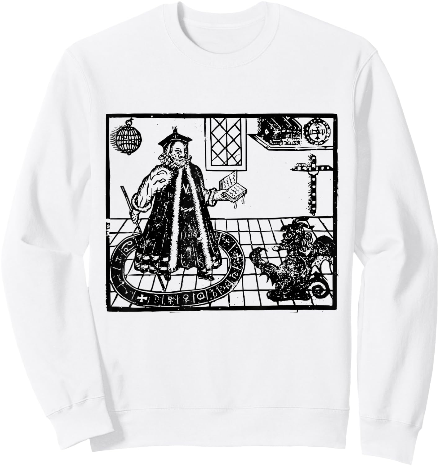 Faustus Conjuring Mephistopheles Demonic Pact Faust Sweatshirt - Sweatshirt | White
